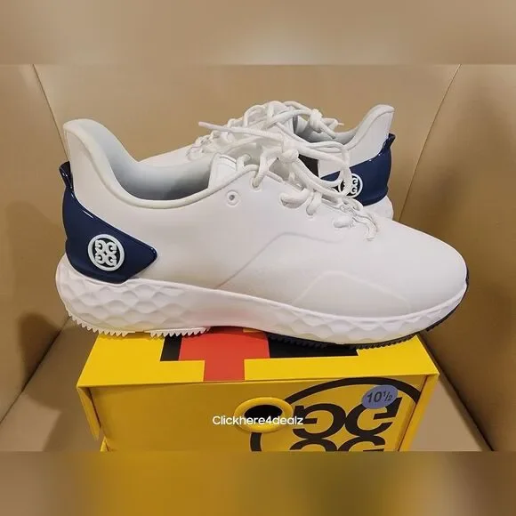 G/FORE GFORE MG4+ Limited Solid Golf Shoes Sneaker Men's Size 10.5 White Blue - Picture 2 of 11